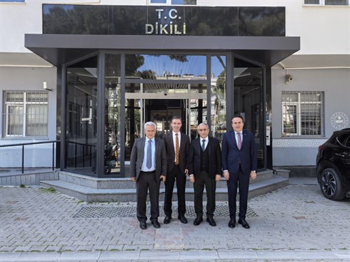 Aliağa, Balçova ve Konak Kaymakamları İlçemiz Kaymakamı Sn. Cevat GÜN'ü makamında ziyaret ettiler.